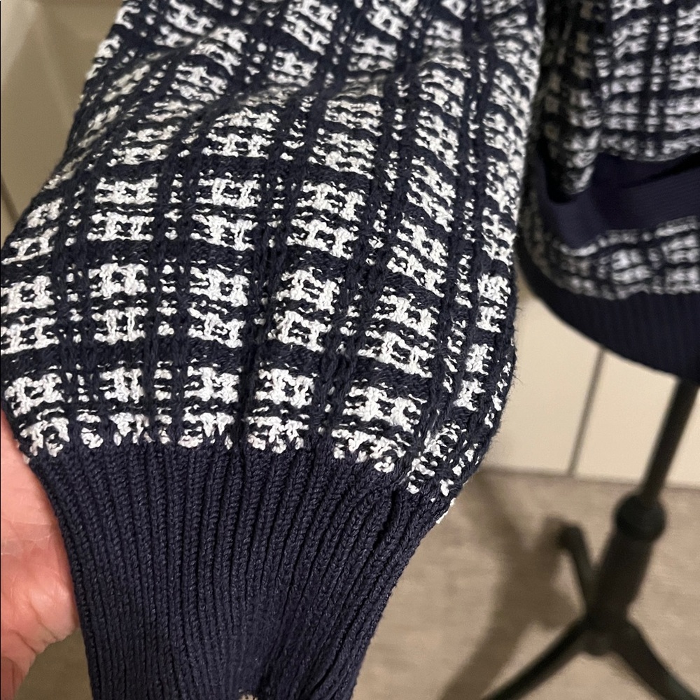 EUC, FREE ASSEMBLY TWEED CARDIGAN, NAVY SIZE XL - Picture 4 of 10